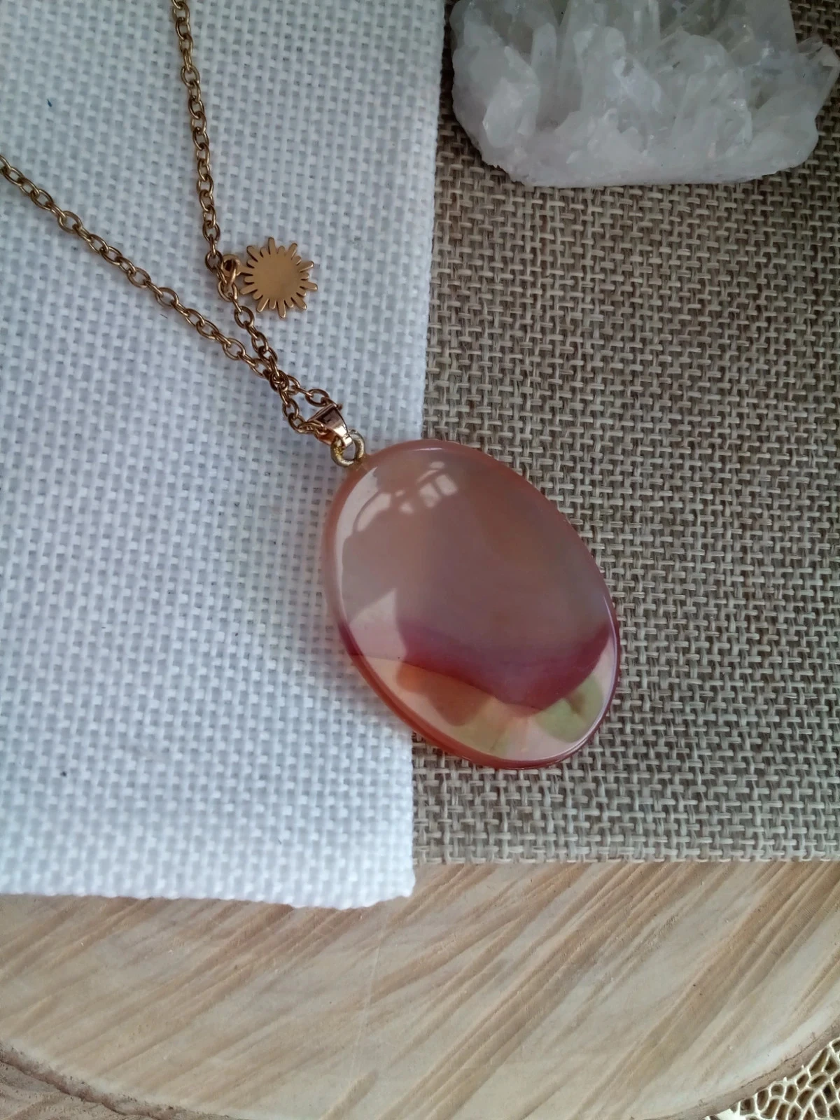 Collier natuurlijke agaatsteen – photo 5